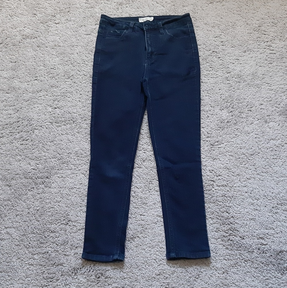 High Waisted Dark-Washed Skinny Jeans - Picture 2 of 4